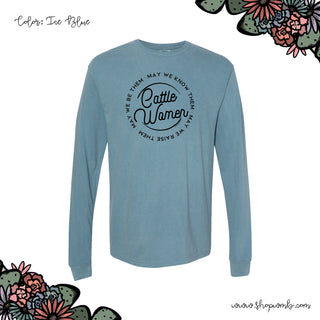 Cattle Women Circle LONG SLEEVE T-Shirt (S-3XL) - Multiple Colors!