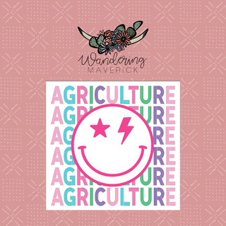 Agriculture Lines Smile Sticker