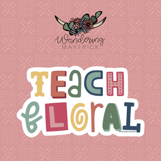 Magazine Teach Floral Sticker