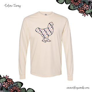 Trick Or Treat Chicken LONG SLEEVE T-Shirt (S-3XL) - Multiple Colors!