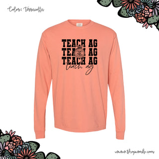 Teach Ag Emblem LONG SLEEVE T-Shirt (S-3XL) - Multiple Colors!