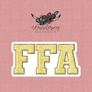 Yellow Faux Chenille FFA Sticker