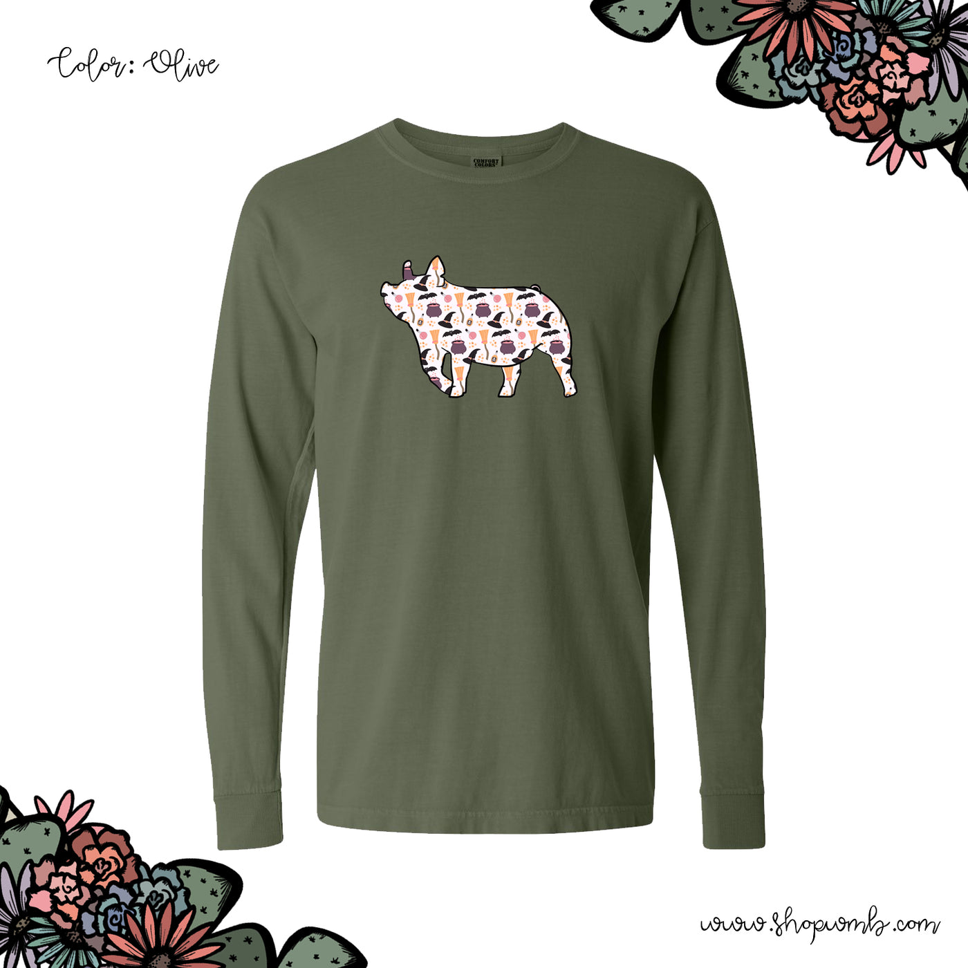 Trick Or Treat Pig LONG SLEEVE T-Shirt (S-3XL) - Multiple Colors!