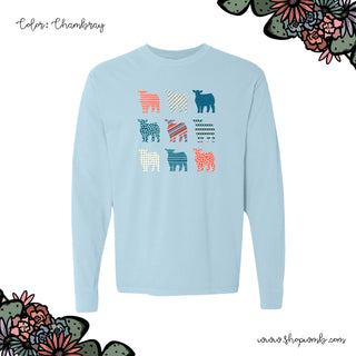 Patriotic Bundle Steers LONG SLEEVE T-Shirt (S-3XL) - Multiple Colors!