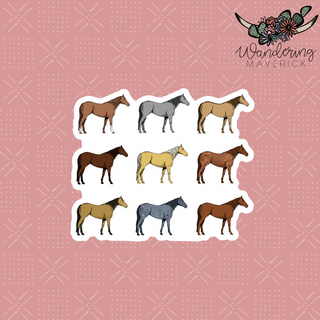 HORSE COLORS STICKER