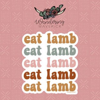 Groovy Eat Lamb Sticker