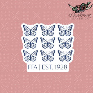 Harrison FFA BUTTERFLY STICKER