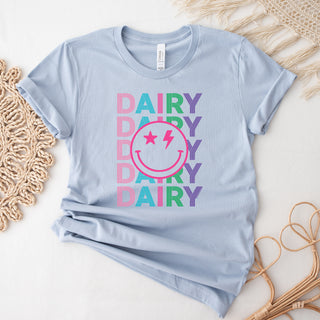 Dairy Line Smile T-Shirt (XS-4XL) - Multiple Colors!