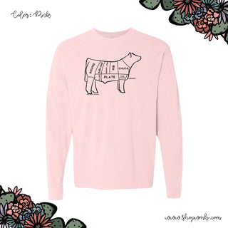 Beef Cuts LONG SLEEVE T-Shirt (S-3XL) - Multiple Colors!