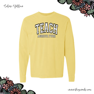 Big Varsity Teach Ag LONG SLEEVE T-Shirt (S-3XL) - Multiple Colors!