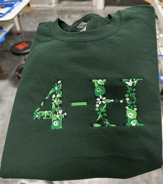 PREORDER - 4-H Embroidered Crewneck - Youth and Adult