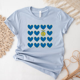 FFA Emblem Multiple Hearts T-Shirt (XS-4XL) - Multiple Colors!