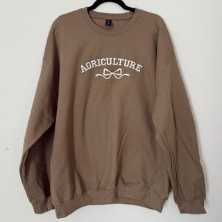 PREORDER - Agriculture Bow Embroidered Crewneck - 4 Colors - Youth and Adult