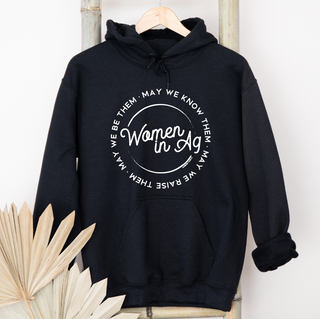 Women in Ag Circle White Ink Hoodie (S-3XL) Unisex - Multiple Colors!