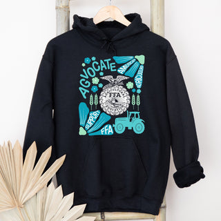 Support FFA Florals Blue Hoodie (S-3XL) Unisex - Multiple Colors!