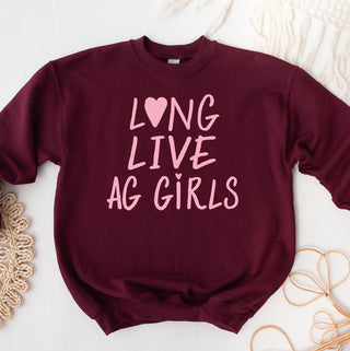 UPL Long Live Ag Girls Crewneck (S-3XL) - Multiple Colors!