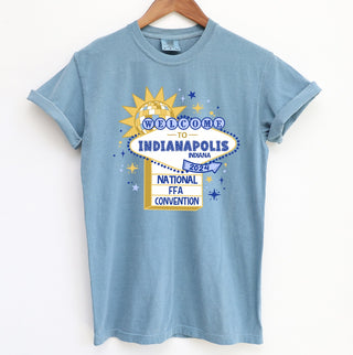 WELCOME TO INDIANAPOLIS SIGN ComfortWash/ComfortColor T-Shirt (S-4XL) - Multiple Colors!