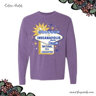 WELCOME TO INDIANAPOLIS SIGN LONG SLEEVE T-Shirt (S-3XL) - Multiple Colors!