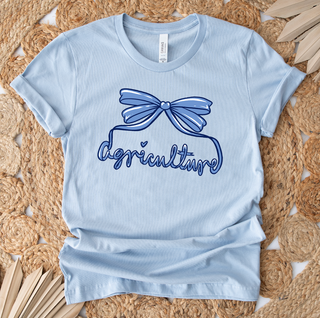 Agriculture Bow Script Blue T-Shirt (XS-4XL) - Multiple Colors!