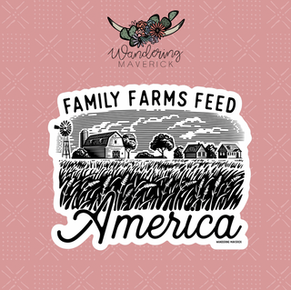 Family Farms Feed America Sticker