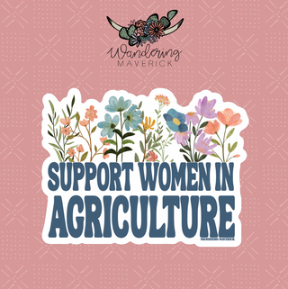 Blooming Support Women in Agriculture Sticker