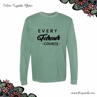 Every Farmer Counts LONG SLEEVE T-Shirt (S-3XL) - Multiple Colors!