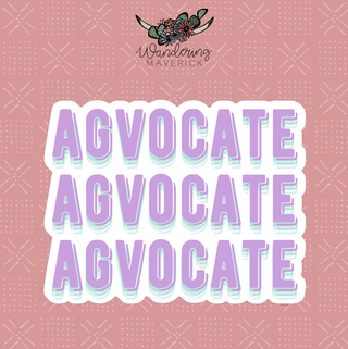 Purple Shadow Agvocate Sticker