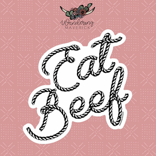 Rope Eat Beef Sticker