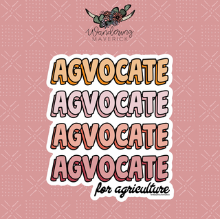 Groovy Agvocate For Agriculture Sticker