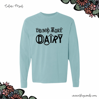 Branded Drink More Dairy LONG SLEEVE T-Shirt (S-3XL) - Multiple Colors!