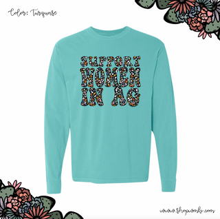 Colorful Cheetah Support Women In AG LONG SLEEVE T-Shirt (S-3XL) - Multiple Colors!