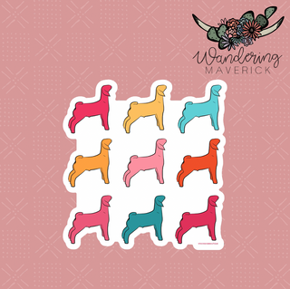 Colorful Goat Bundle Sticker