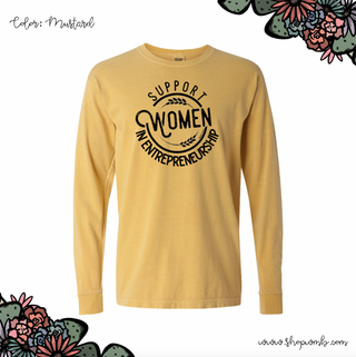 Support Women In Entrepreneurship LONG SLEEVE T-Shirt (S-3XL) - Multiple Colors!