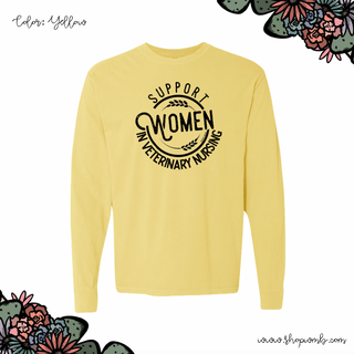 Support Women In Veterinary Nursing LONG SLEEVE T-Shirt (S-3XL) - Multiple Colors!