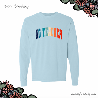 Varsity Ag Teacher Color LONG SLEEVE T-Shirt (S-3XL) - Multiple Colors!