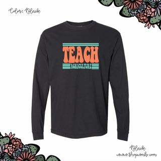 Retro Teach Ag LONG SLEEVE T-Shirt (S-3XL) - Multiple Colors!