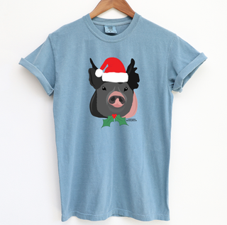 Christmas Spirit Pig ComfortWash/ComfortColor T-Shirt (S-4XL) - Multiple Colors!