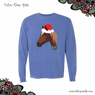 Christmas Spirit Horse LONG SLEEVE T-Shirt (S-3XL) - Multiple Colors!