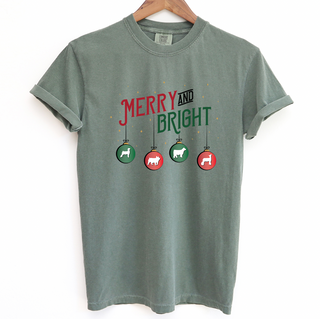 Merry & Bright Christmas Animals ComfortWash/ComfortColor T-Shirt (S-4XL) - Multiple Colors!