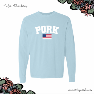 Pork Flag LONG SLEEVE T-Shirt (S-3XL) - Multiple Colors!