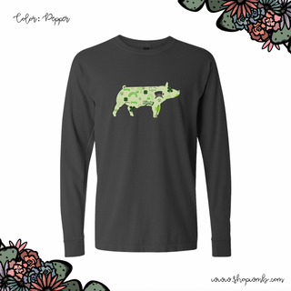 Saint Patrick Pig LONG SLEEVE T-Shirt (S-3XL) - Multiple Colors!