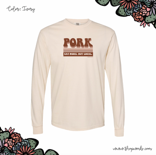 Retro Pork LONG SLEEVE T-Shirt (S-3XL) - Multiple Colors!