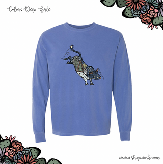 Christmas Bucking Bull LONG SLEEVE T-Shirt (S-3XL) - Multiple Colors!