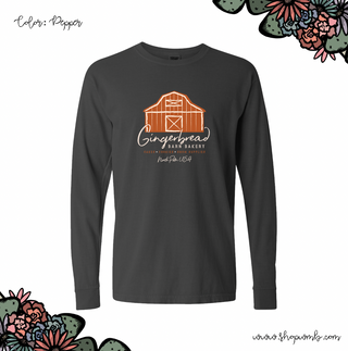 Gingerbread Barn Bakery LONG SLEEVE T-Shirt (S-3XL) - Multiple Colors!