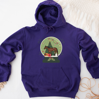 Green Snow Globe Horse Hoodie (S-3XL) Unisex - Multiple Colors!