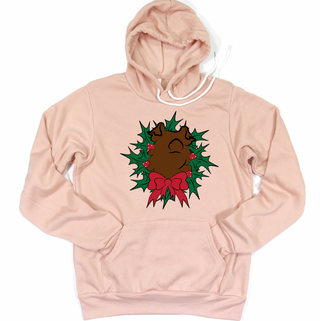 Duroc Pig Christmas Wreath Hoodie (S-3XL) Unisex - Multiple Colors!