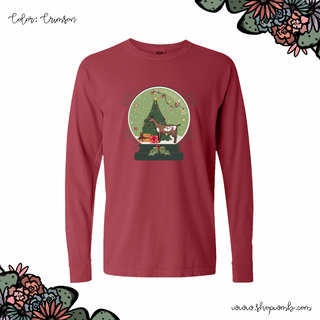 Green Snow Globe Dairy Goat LONG SLEEVE T-Shirt (S-3XL) - Multiple Colors!