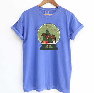 Green Snow Globe Horse ComfortWash/ComfortColor T-Shirt (S-4XL) - Multiple Colors!