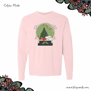 Green Snow Globe Rabbit LONG SLEEVE T-Shirt (S-3XL) - Multiple Colors!