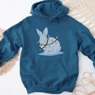 Rabbit Christmas Lights Hoodie (S-3XL) Unisex - Multiple Colors!